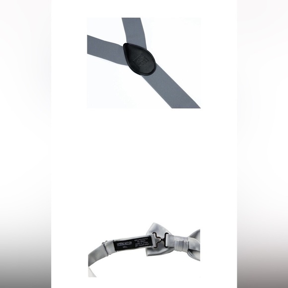 Spring Notion Gray Suspenders and Bow Tie Set Sz Large - Picture 3 of 4